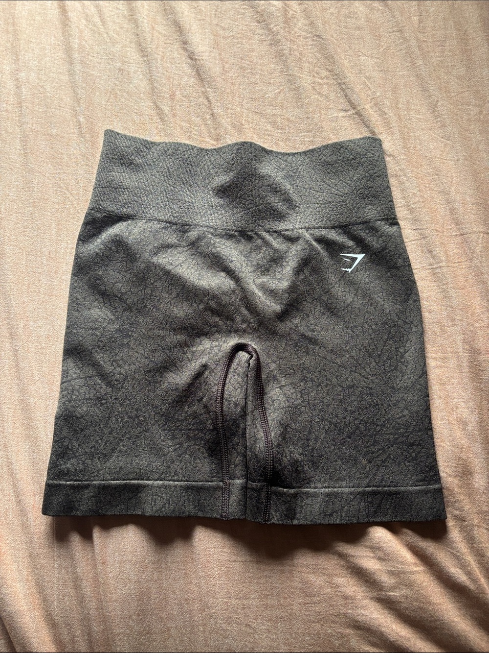 S Brown Gymshark Adapt Pattern Seamless Leggings (Shorts)